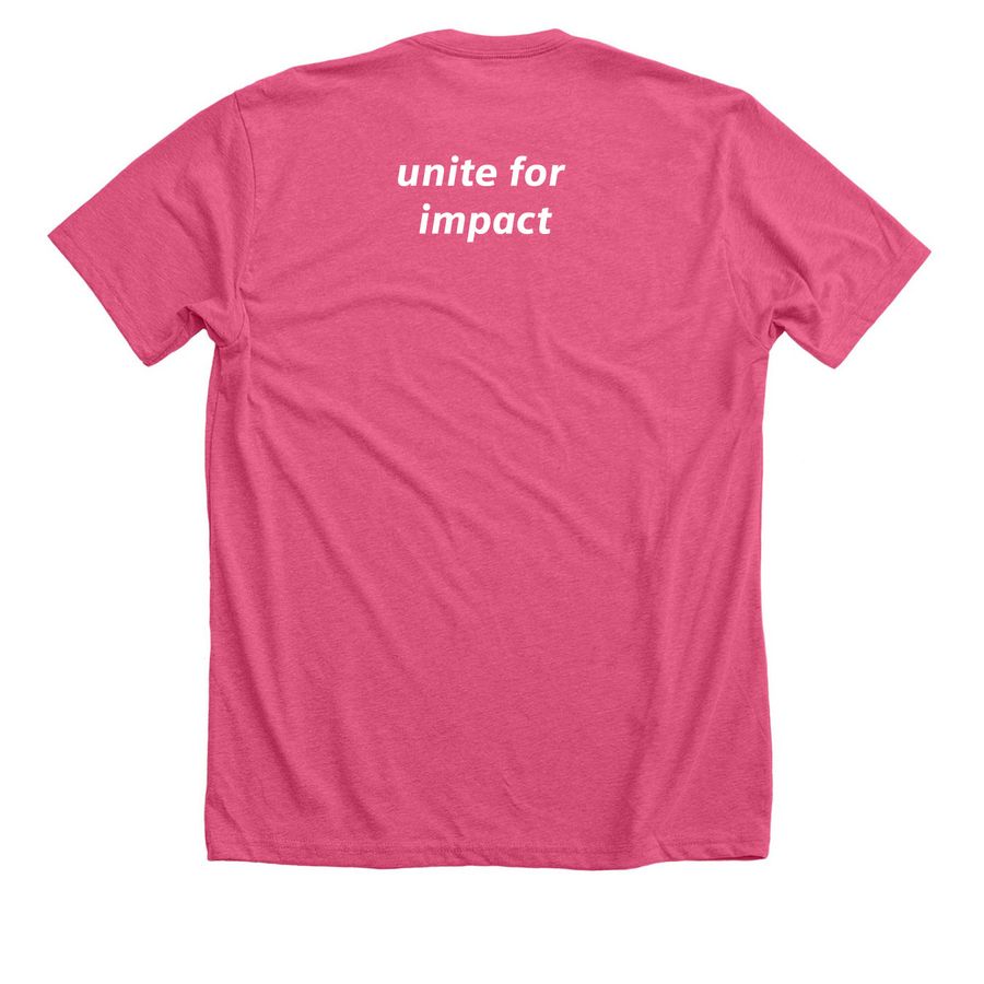 SHS-Virtual Team's MSABC Campaign - 2026, a Heather Charity Pink Premium Unisex Tee (back-view)