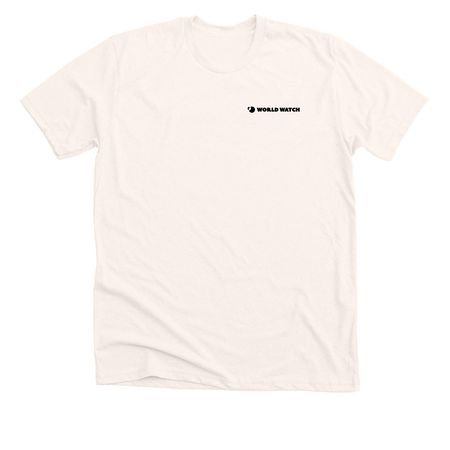 Certified World Watcher Top, a Heather Natural Premium Unisex Tee (back-view)