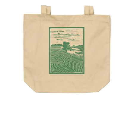 Greenbelt Tote Bags, a Oyster Organic Cotton Tote Bag (back-view)