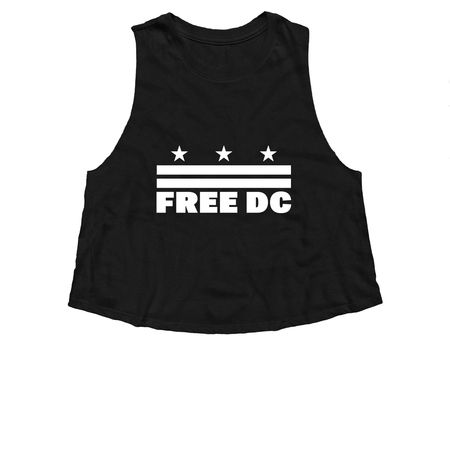 FREE DC Summer Shirt Lineup, a Solid Black Blend Women?s Cropped Racerback Tank