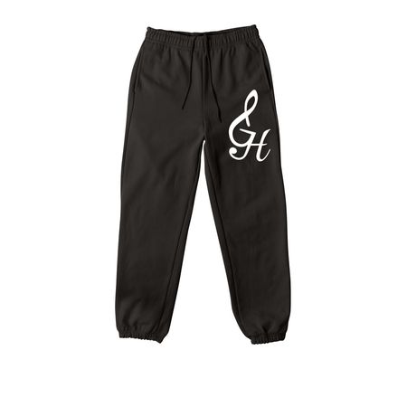 Sweatpants with White GH Logo, a Black Premium Heavyweight Jogger