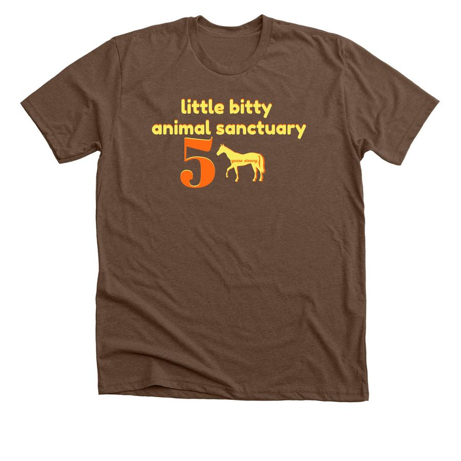 5 Year Anniversary / Hometown Colors, a Heather Brown Premium Unisex Tee