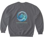 Environmental Challenge Logo Tops, a Charcoal Softstyle Crewneck Sweatshirt (back-view)