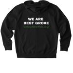 We Are Best Grove ?Merch?, a Black Stanley/Stella Unisex Cultivator 2.0 Zip Up Pullover Hoodie (back-view)