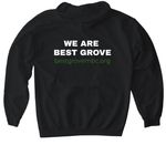 We Are Best Grove ?Merch?, a Black Gildan Softstyle Pullover Hoodie (back-view)