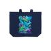 Virginia Aquarium 40th Anniversary, a River Blue Navy Cotton Canvas Tote Bag (back-view)