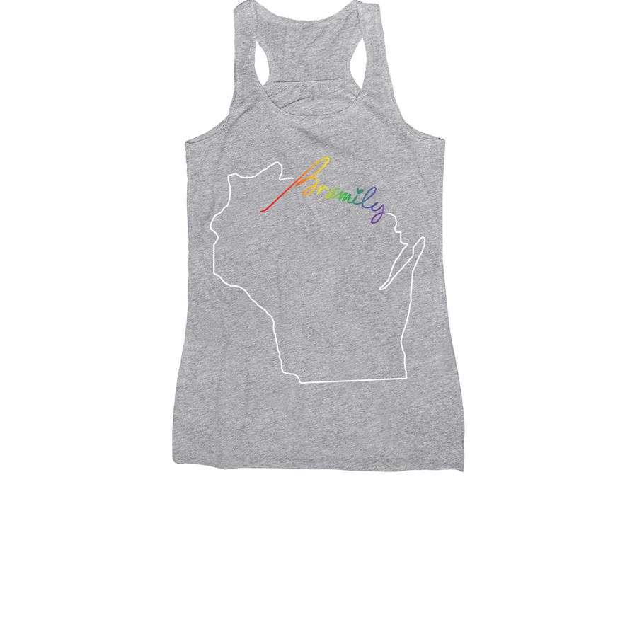 WI Bramily!, a Athletic Heather Women's Racerback