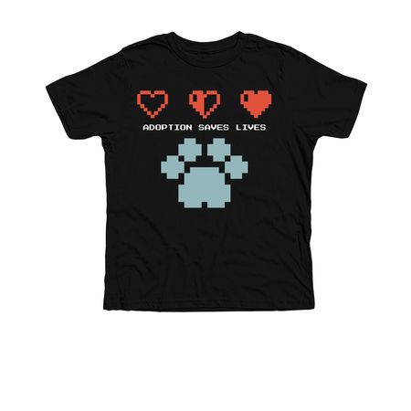 Side Quest - Adoption Saves Lives, a Solid Black Blend Premium Youth Tee