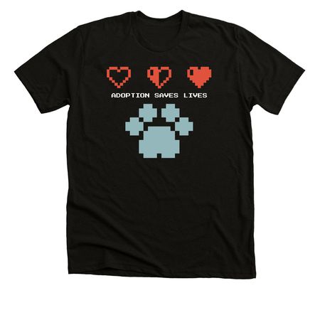 Side Quest - Adoption Saves Lives, a Solid Black Blend Premium Unisex Tee