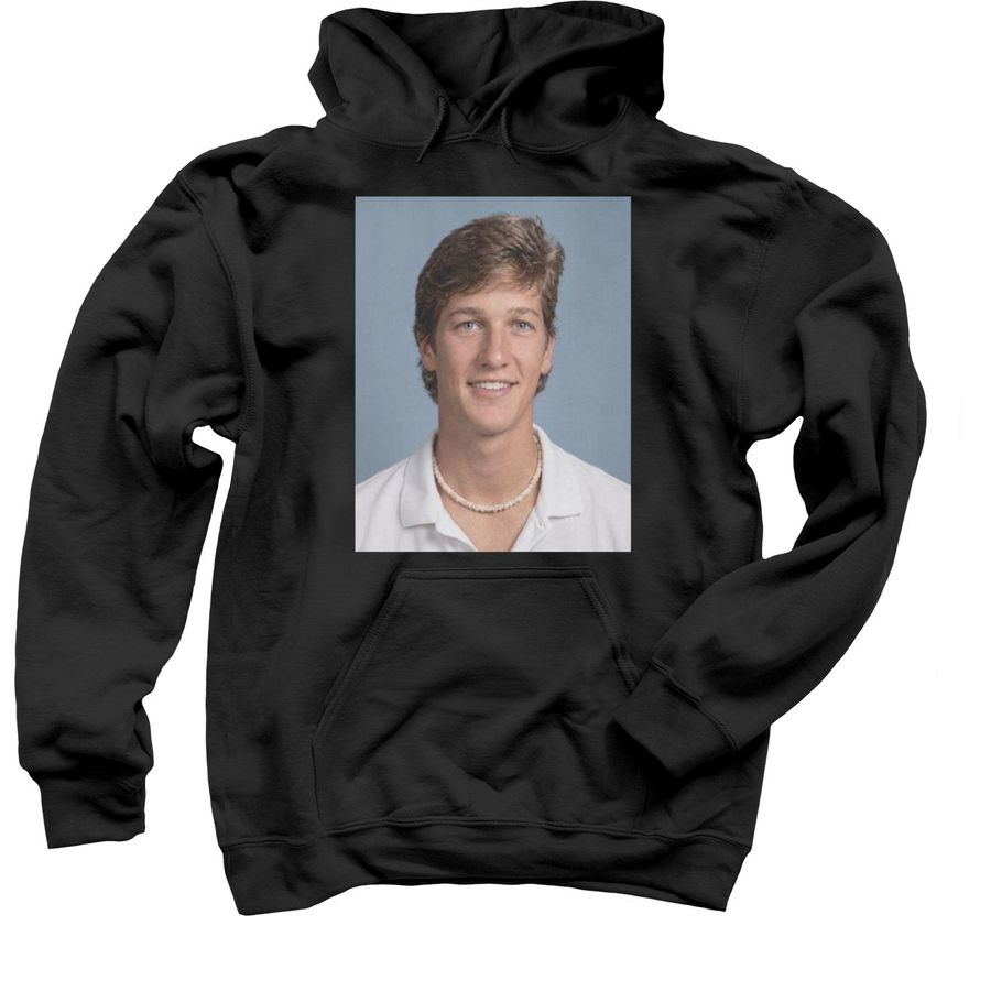 Woody Harrelson High School Photo Throwback S, a Black Pullover Hoodie