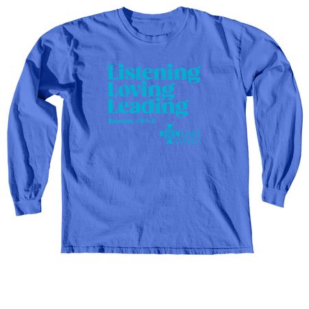Gary Church 2026-2027 theme, a Flo Blue Comfort Colors Long Sleeve Tee