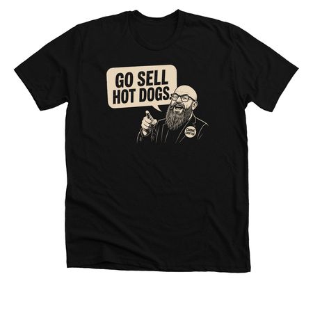 Hot Dogs, a Solid Black Blend Premium Unisex Tee