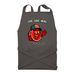 Eat the Meat, a Dark Grey Recycled Bib Apron