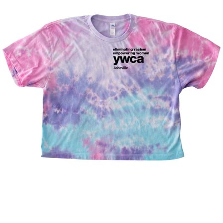 Asheville Pride, a Cotton Candy Women's Tie Dye Cropped Tee