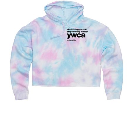 Asheville Pride, a Cotton Candy Women?s Tie Dye Cropped Hoodie