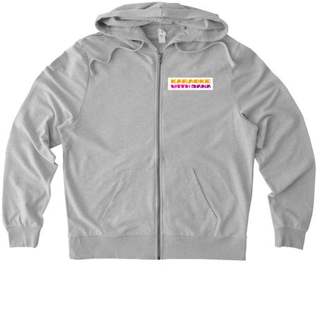 KWD Disco Ball Zip Hoodie, a Granite Grey Heather Allmade Organic French Terry Zip Up Hoodie