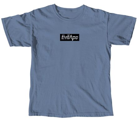 Evil$Ape Box logo, a Blue Jean Comfort Colors Unisex Tee