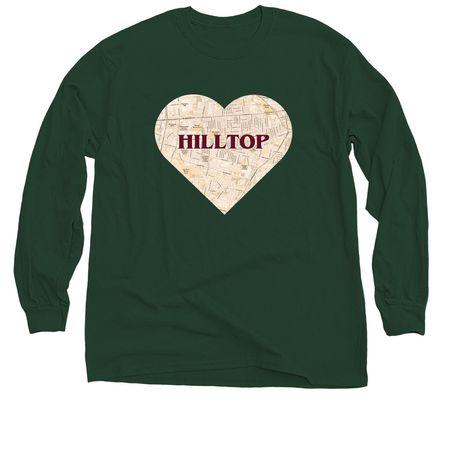 Hilltop Heart, a Forest Green Classic Long Sleeve Tee