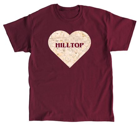 Hilltop Heart, a Maroon Classic Unisex Tee