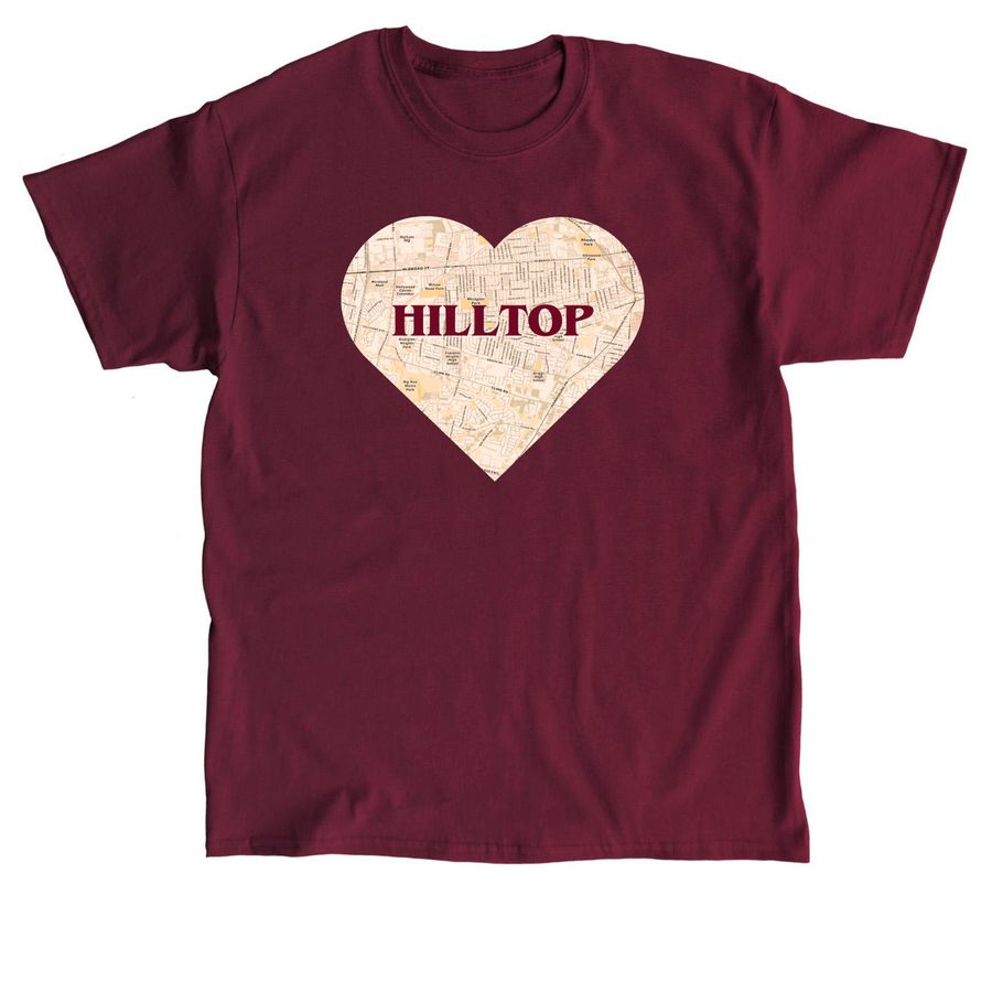 Hilltop Heart, a Maroon Classic Unisex Tee