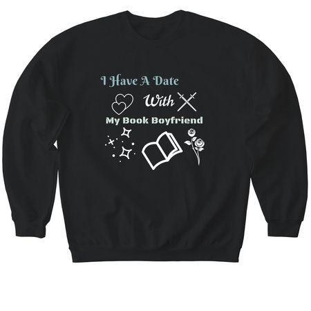 Book Boyfriend&nbsp;, a Black Softstyle Crewneck Sweatshirt