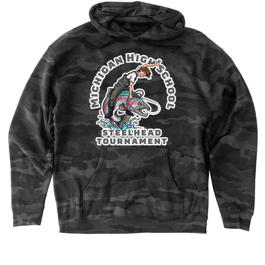 MHSST Camo - Male, a Black Camo Heavyweight Camo Pullover Hoodie