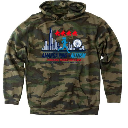 AK Runs - Fun Collection, a Forest Camo Heavyweight Camo Pullover Hoodie