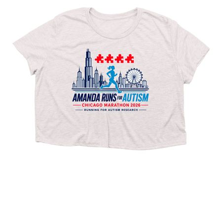 AK Runs - Fun Collection, a Heather Dust Women?s Flowy Cropped Tee