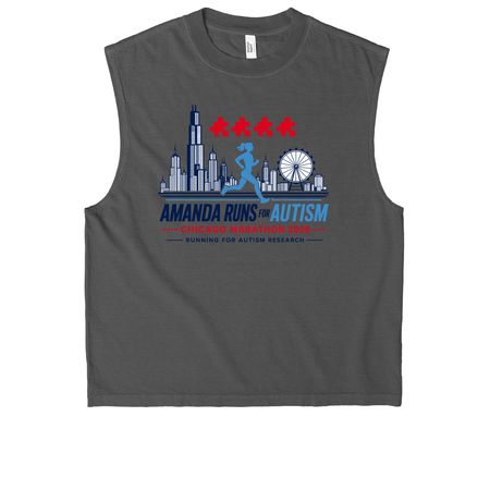 AK Runs - Fun Collection, a Faded Black Heavyweight Garment Dye Muscle Tee