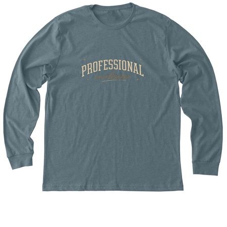 Professional Overthinker, a Heather Slate Premium Long Sleeve Tee