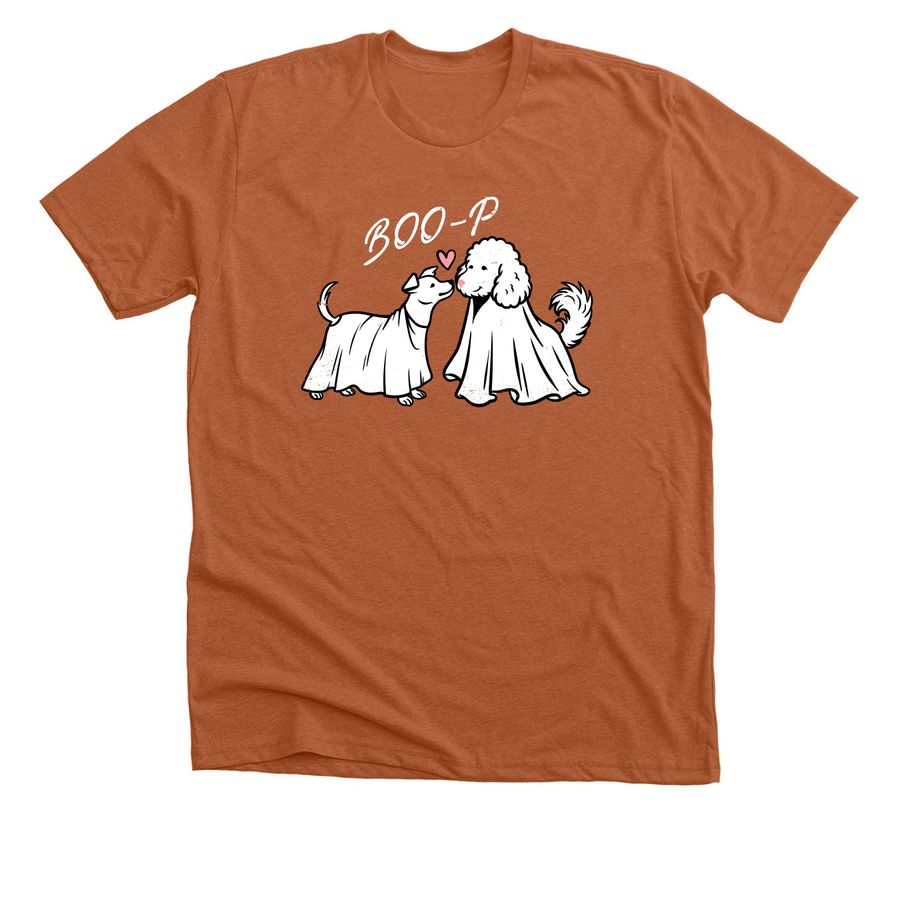 BOO-P with Ruby and Georgie, a Heather Autumn Premium Unisex Tee