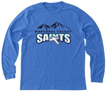 KVCS Saints, a Heather True Royal Premium Long Sleeve Tee