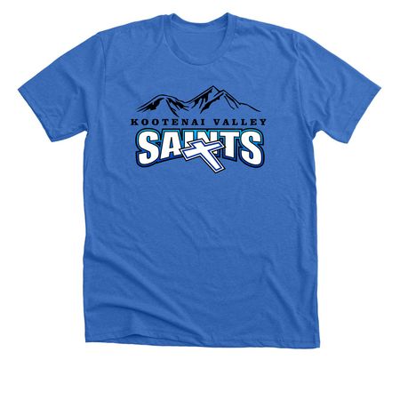 KVCS Saints, a Heather True Royal Premium Unisex Tee
