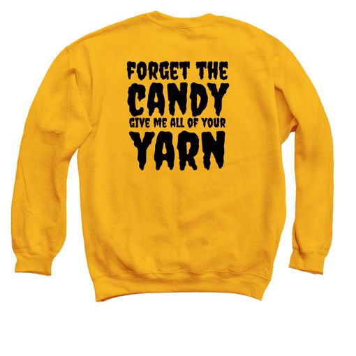 Forget the Candy... Purple Candy Pail ðŸŽƒ Gold Sweatshirt