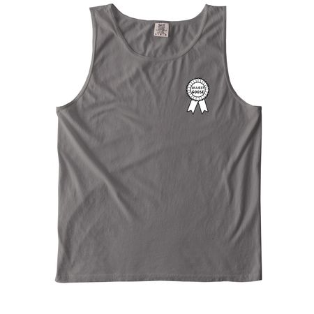 Autistic joy matters with pocket circle, a Grey Comfort Colors Tank Top