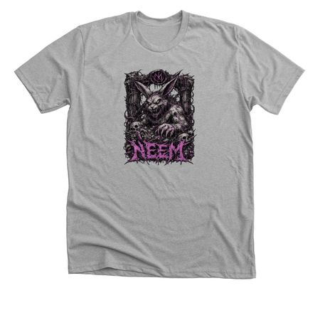 Neem band tee rabbit, a Athletic Heather Premium Unisex Tee