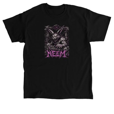 Neem band tee rabbit, a Black Classic Unisex Tee