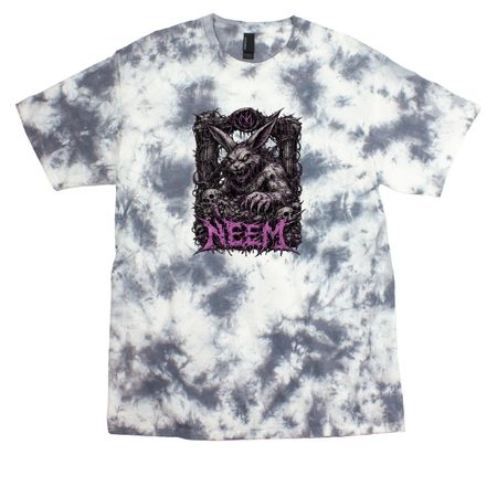 Neem band tee rabbit, a Grey Crystal Tie Dye Tee