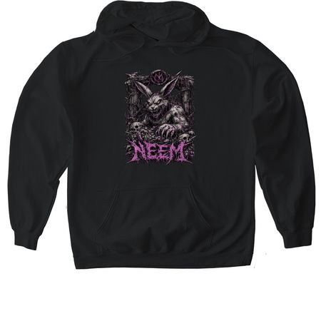 Neem band tee rabbit, a Black Gildan Softstyle Pullover Hoodie