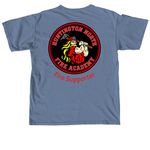 Support the Next Generation of Firefighters, a Blue Jean Comfort Colors Unisex Tee (back-view)