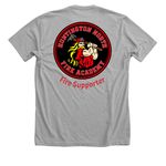 Support the Next Generation of Firefighters, a Athletic Heather Premium Unisex Tee (back-view)