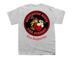 Support the Next Generation of Firefighters, a Sport Grey Youth Unisex Tee (back-view)