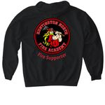 Support the Next Generation of Firefighters, a Black Gildan Softstyle Pullover Hoodie (back-view)