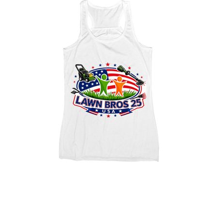Americana, a White Women's Racerback