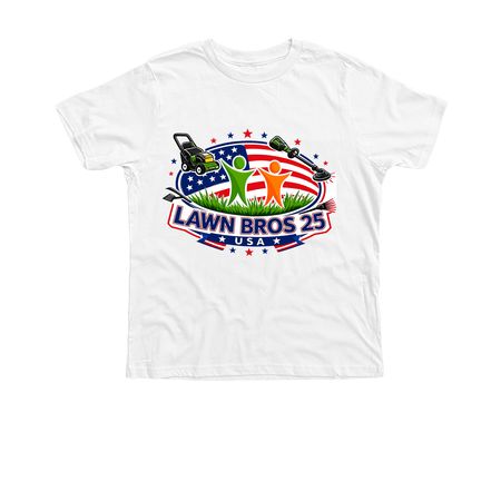 Americana, a Solid White Blend Premium Youth Tee
