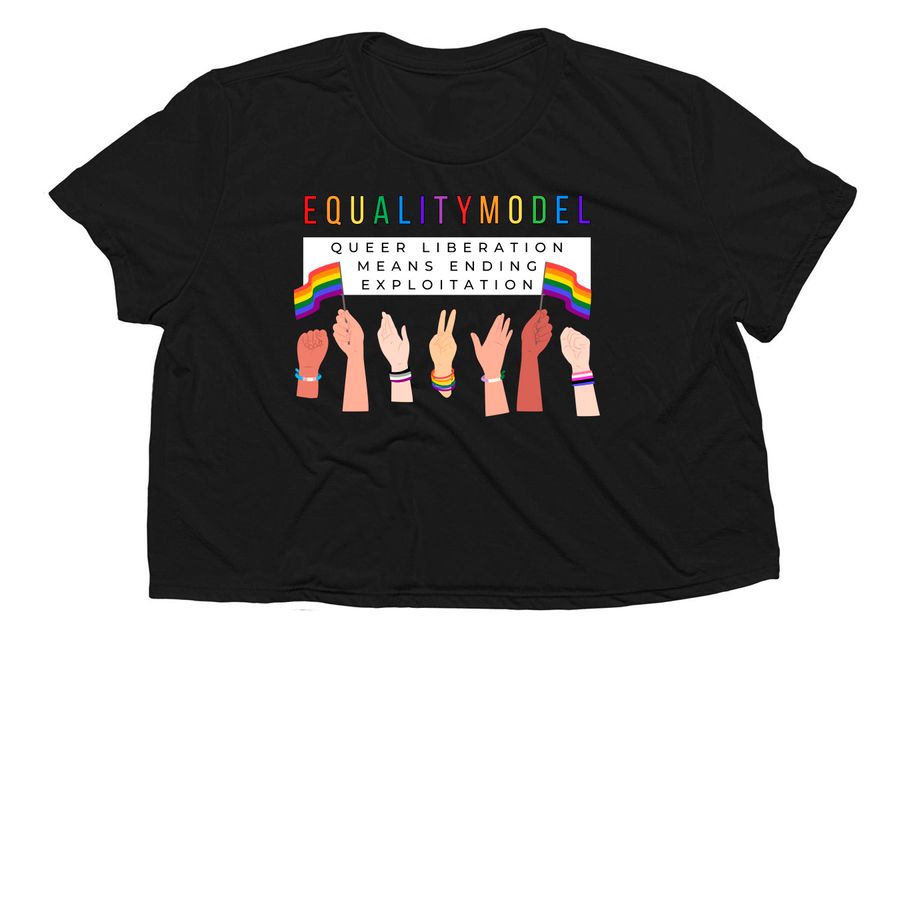 Queer Liberation, a Black Women?s Flowy Cropped Tee