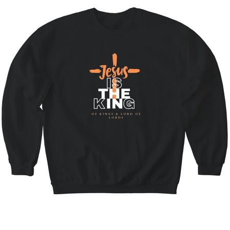 Jesus is king shirt, a Black Softstyle Crewneck Sweatshirt