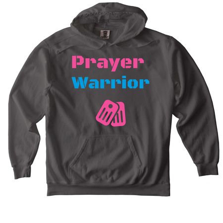 Prayer Warrior, a Pepper Comfort Colors Pullover Hoodie