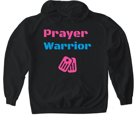Prayer Warrior, a Black Gildan Softstyle Pullover Hoodie