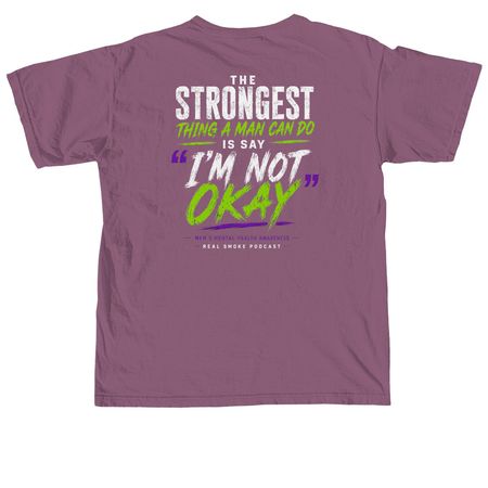 Men's Mental Health&nbsp;, a Berry Comfort Colors Unisex Tee (back-view)
